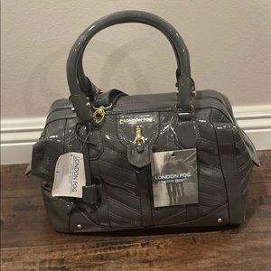 London Fog grey patent handbag - NEW